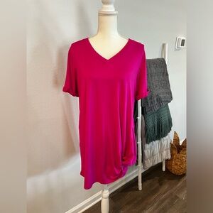 JODIFL Women’s Hot Pink Knotted Tunic